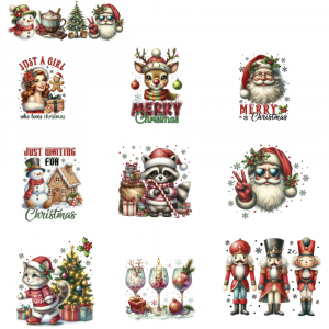 10x Mini-Bügelbilder - Weihnachtsmotive